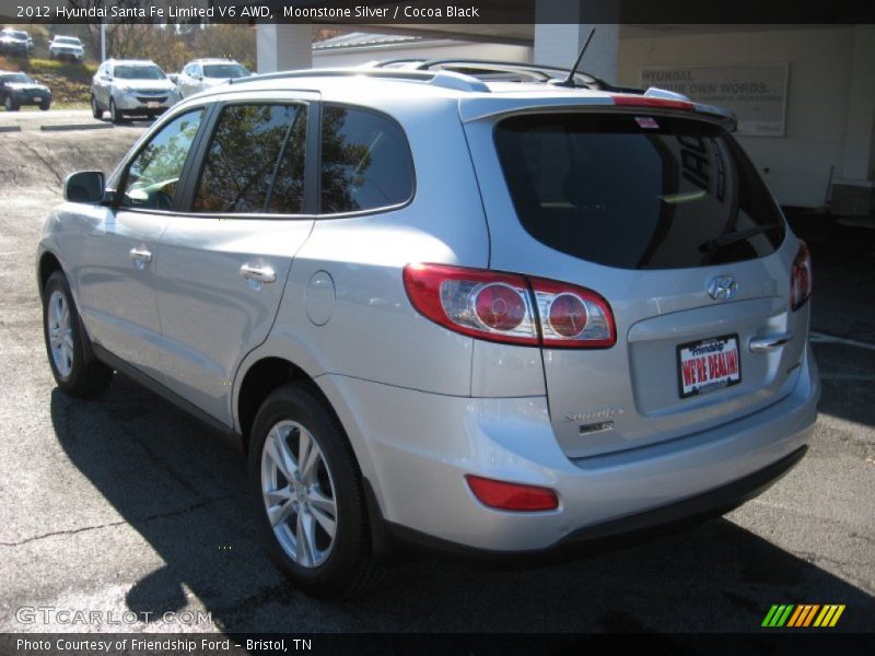 Moonstone Silver / Cocoa Black 2012 Hyundai Santa Fe Limited V6 AWD