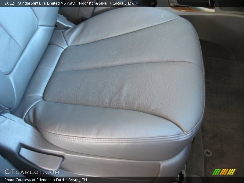Moonstone Silver / Cocoa Black 2012 Hyundai Santa Fe Limited V6 AWD
