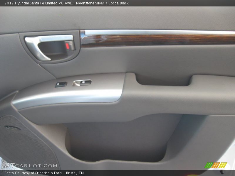 Moonstone Silver / Cocoa Black 2012 Hyundai Santa Fe Limited V6 AWD