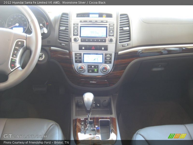 Moonstone Silver / Cocoa Black 2012 Hyundai Santa Fe Limited V6 AWD