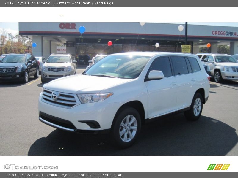 Blizzard White Pearl / Sand Beige 2012 Toyota Highlander V6