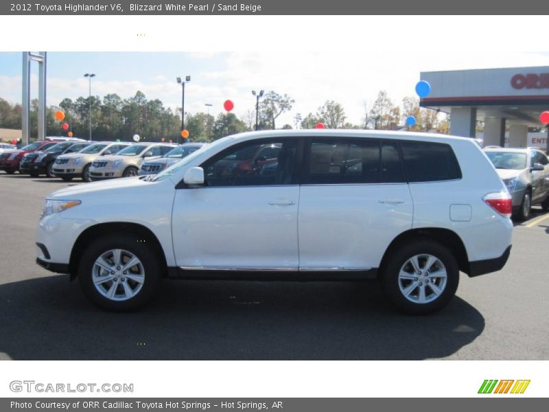 Blizzard White Pearl / Sand Beige 2012 Toyota Highlander V6