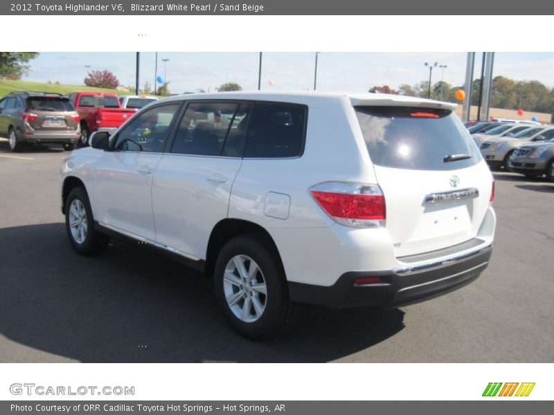Blizzard White Pearl / Sand Beige 2012 Toyota Highlander V6