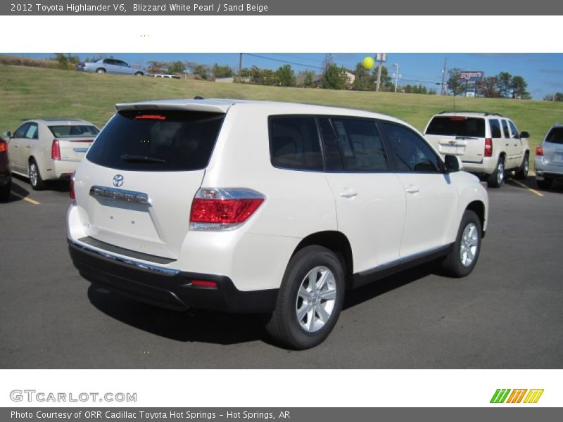 Blizzard White Pearl / Sand Beige 2012 Toyota Highlander V6
