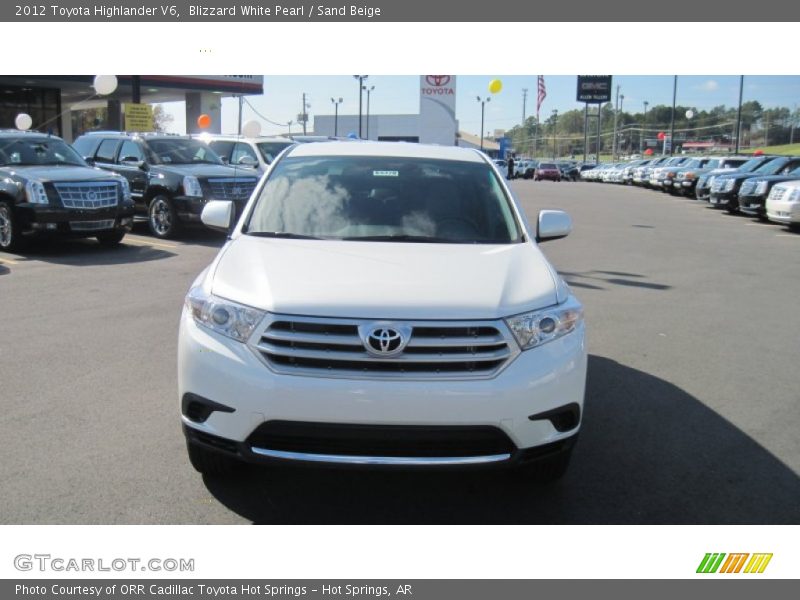 Blizzard White Pearl / Sand Beige 2012 Toyota Highlander V6