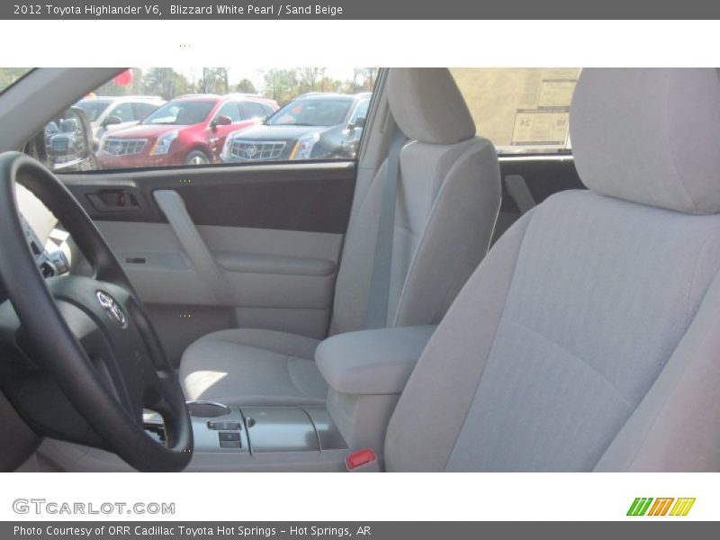 Blizzard White Pearl / Sand Beige 2012 Toyota Highlander V6