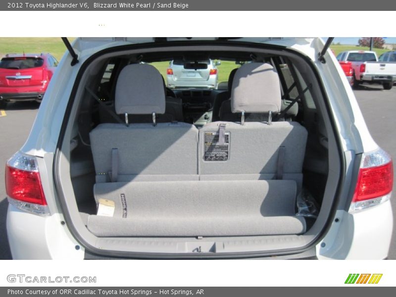 Blizzard White Pearl / Sand Beige 2012 Toyota Highlander V6