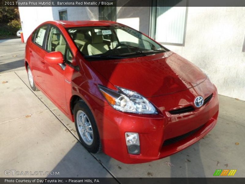 Barcelona Red Metallic / Bisque 2011 Toyota Prius Hybrid II