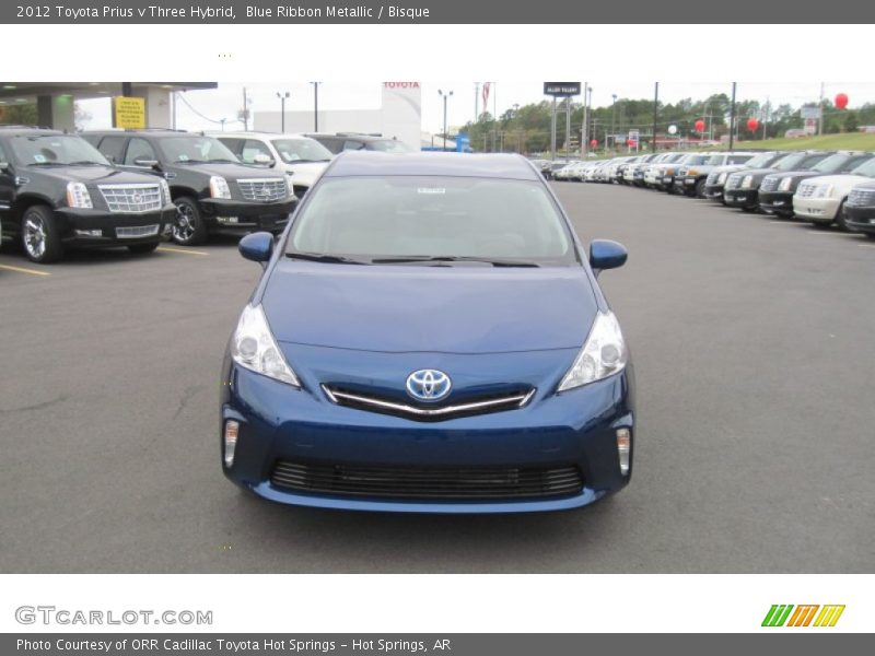 Blue Ribbon Metallic / Bisque 2012 Toyota Prius v Three Hybrid