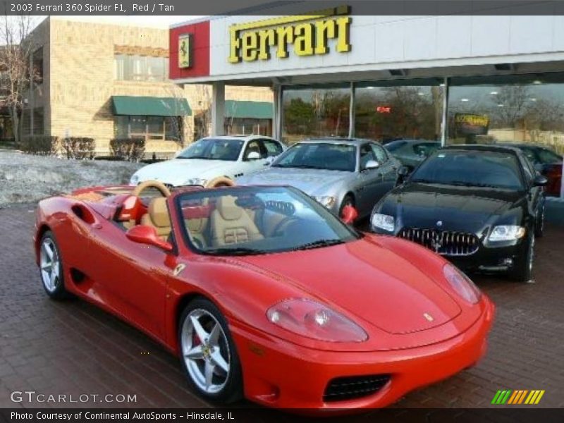 Red / Tan 2003 Ferrari 360 Spider F1