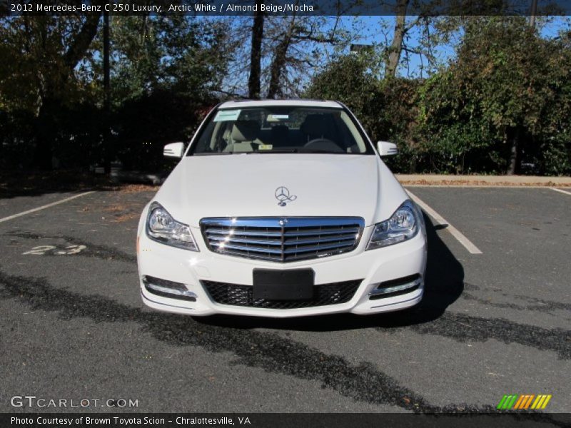 Arctic White / Almond Beige/Mocha 2012 Mercedes-Benz C 250 Luxury