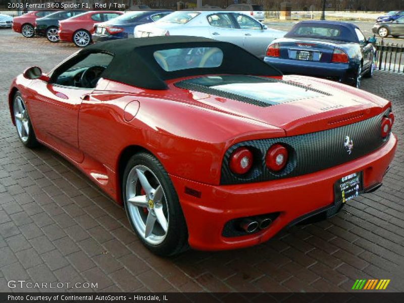 Red / Tan 2003 Ferrari 360 Spider F1