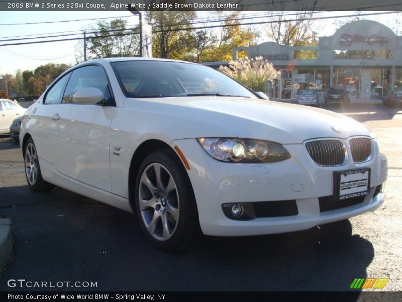 Alpine White / Saddle Brown Dakota Leather 2009 BMW 3 Series 328xi Coupe