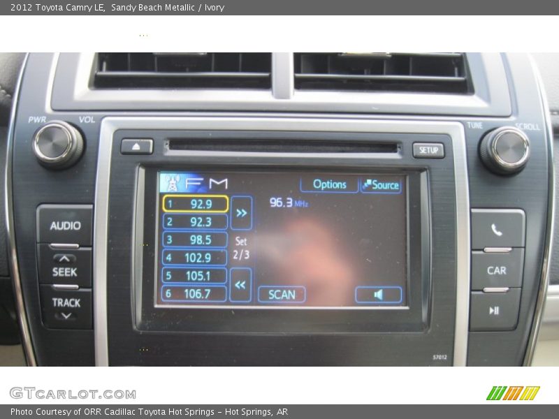 Sandy Beach Metallic / Ivory 2012 Toyota Camry LE