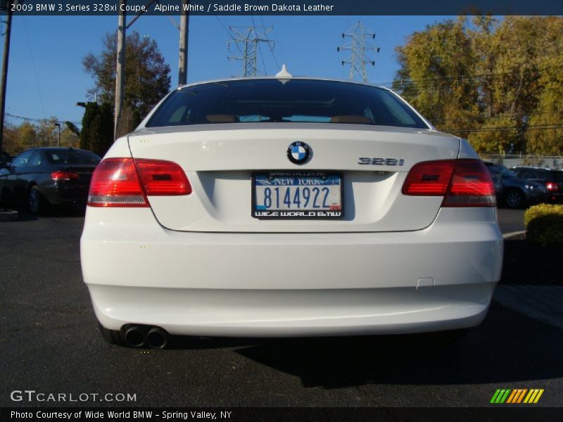 Alpine White / Saddle Brown Dakota Leather 2009 BMW 3 Series 328xi Coupe