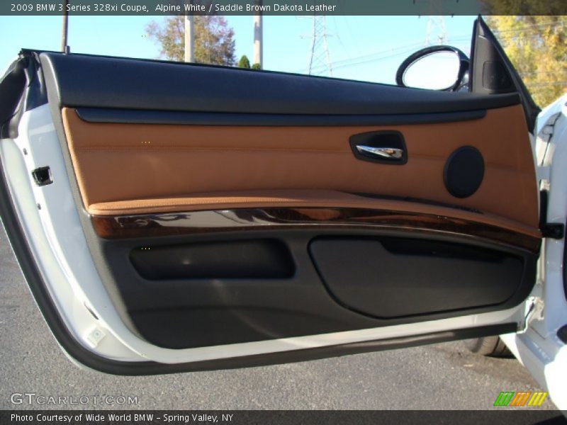 Alpine White / Saddle Brown Dakota Leather 2009 BMW 3 Series 328xi Coupe