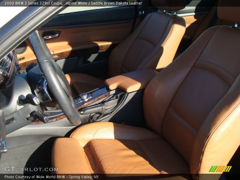 Alpine White / Saddle Brown Dakota Leather 2009 BMW 3 Series 328xi Coupe