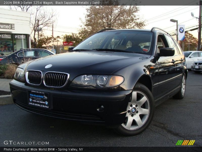 Black Sapphire Metallic / Sand 2004 BMW 3 Series 325xi Wagon