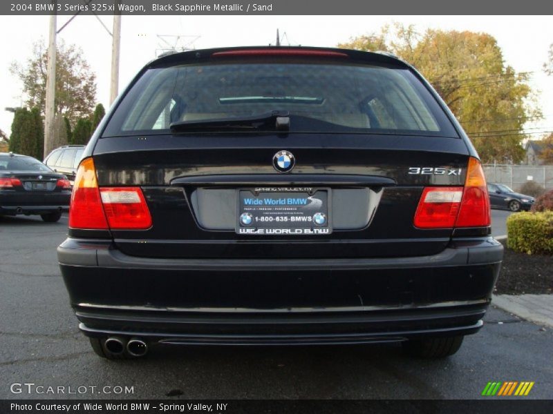 Black Sapphire Metallic / Sand 2004 BMW 3 Series 325xi Wagon