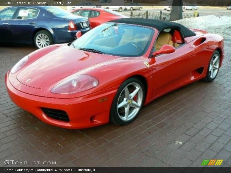 Red / Tan 2003 Ferrari 360 Spider F1