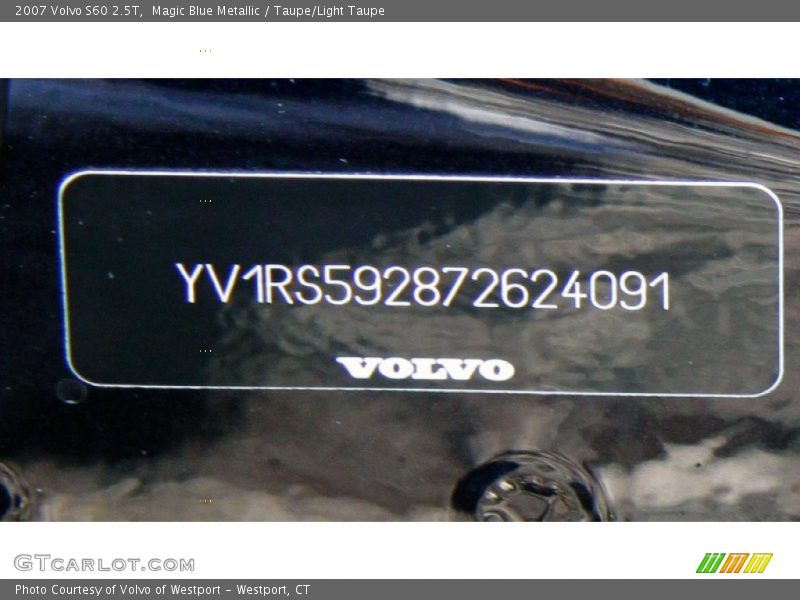 Magic Blue Metallic / Taupe/Light Taupe 2007 Volvo S60 2.5T