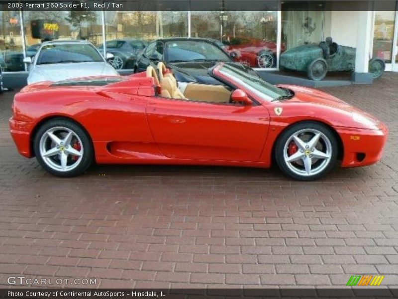 Red / Tan 2003 Ferrari 360 Spider F1