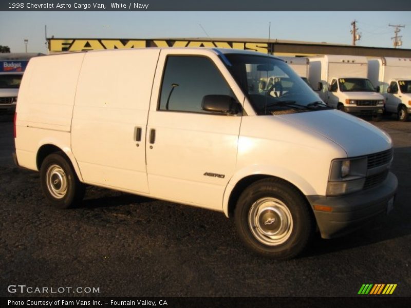 White / Navy 1998 Chevrolet Astro Cargo Van