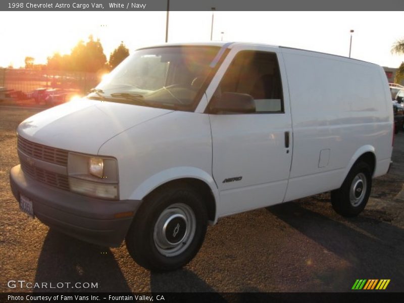 White / Navy 1998 Chevrolet Astro Cargo Van