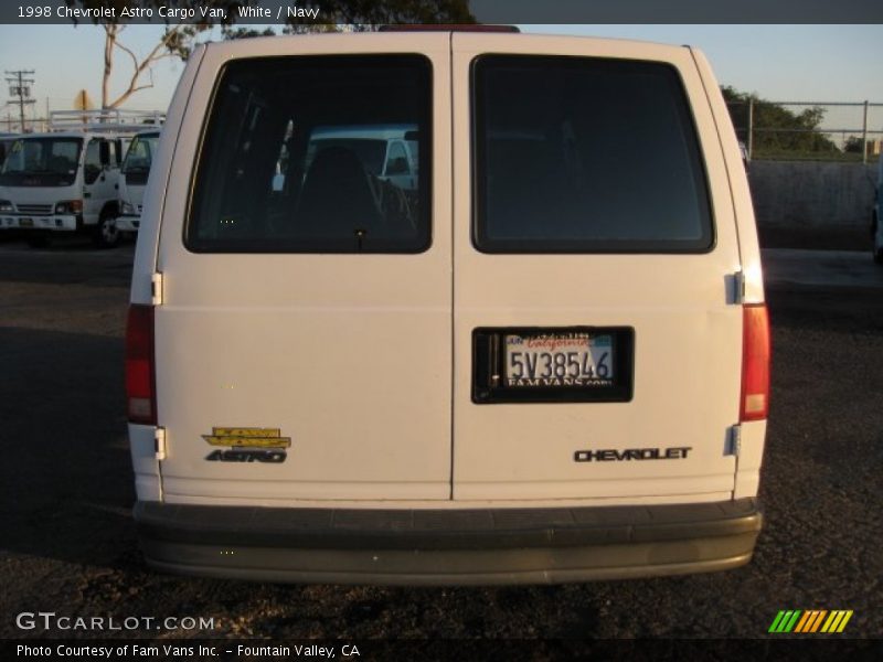 White / Navy 1998 Chevrolet Astro Cargo Van