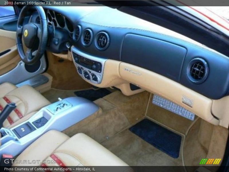 Red / Tan 2003 Ferrari 360 Spider F1