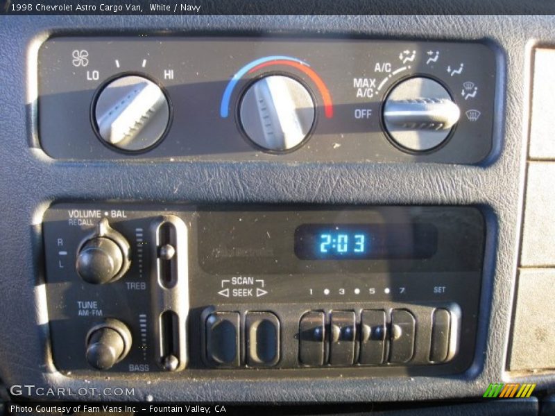 White / Navy 1998 Chevrolet Astro Cargo Van