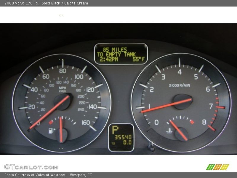 Solid Black / Calcite Cream 2008 Volvo C70 T5