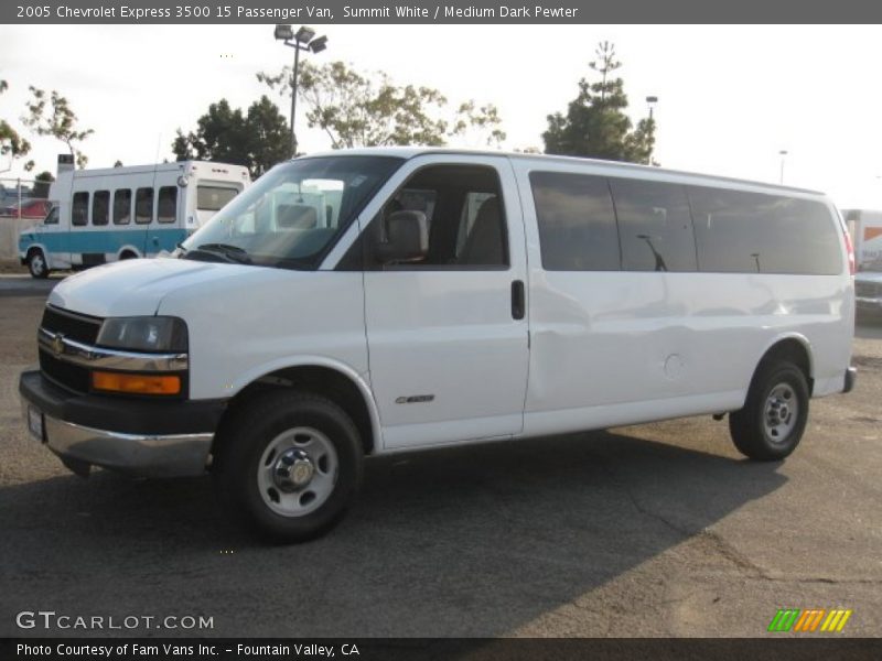 Summit White / Medium Dark Pewter 2005 Chevrolet Express 3500 15 Passenger Van