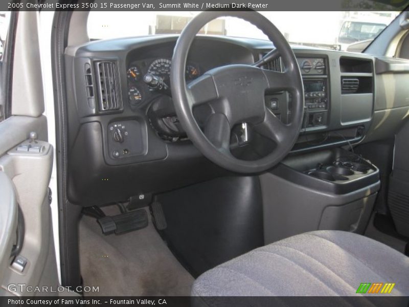 Summit White / Medium Dark Pewter 2005 Chevrolet Express 3500 15 Passenger Van