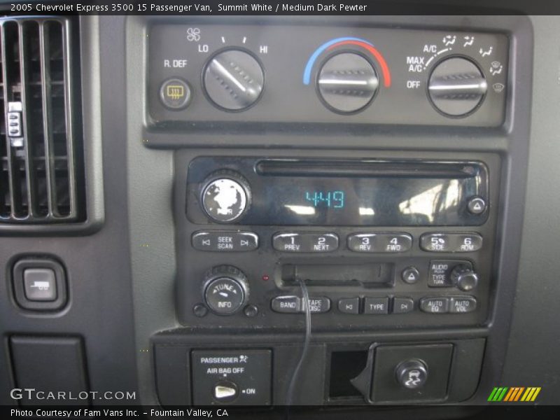 Summit White / Medium Dark Pewter 2005 Chevrolet Express 3500 15 Passenger Van