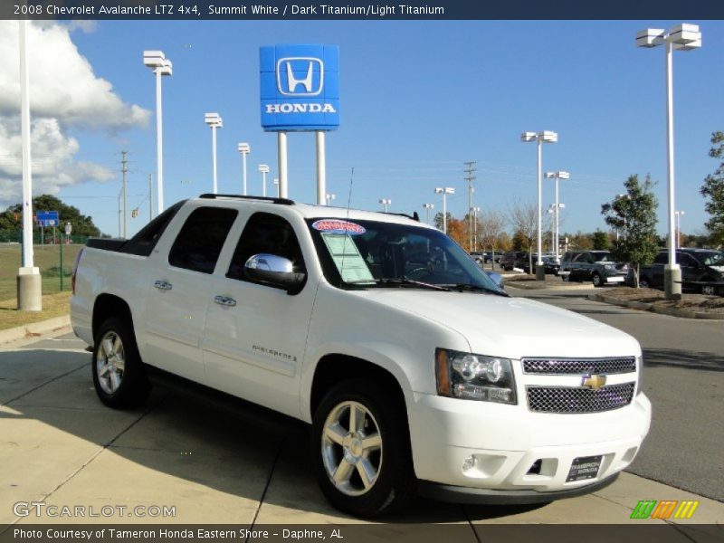 Summit White / Dark Titanium/Light Titanium 2008 Chevrolet Avalanche LTZ 4x4