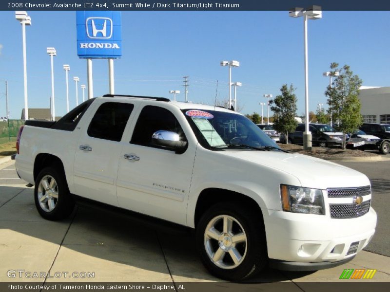 Summit White / Dark Titanium/Light Titanium 2008 Chevrolet Avalanche LTZ 4x4