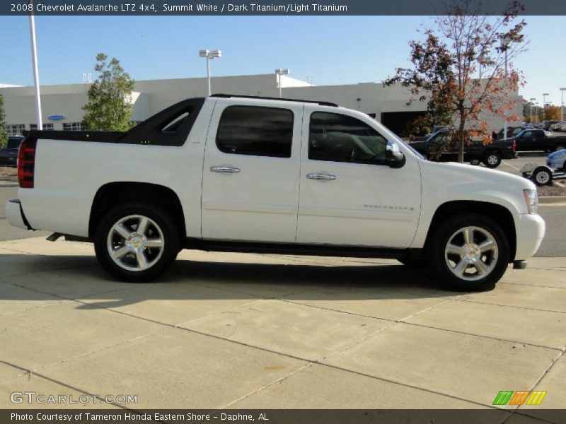 Summit White / Dark Titanium/Light Titanium 2008 Chevrolet Avalanche LTZ 4x4