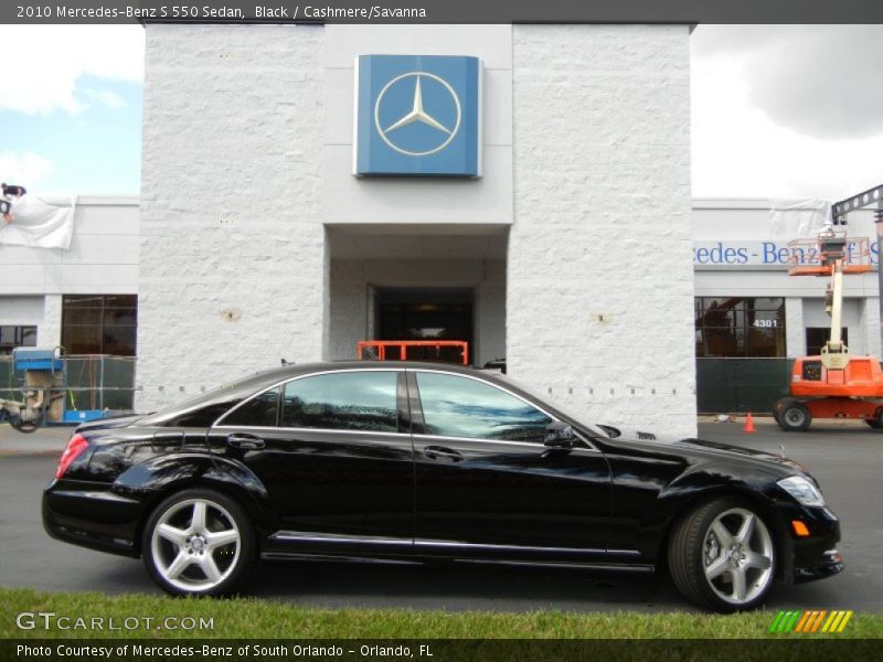 Black / Cashmere/Savanna 2010 Mercedes-Benz S 550 Sedan