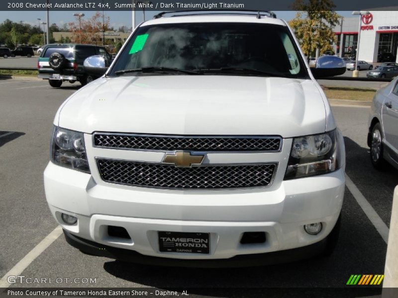 Summit White / Dark Titanium/Light Titanium 2008 Chevrolet Avalanche LTZ 4x4