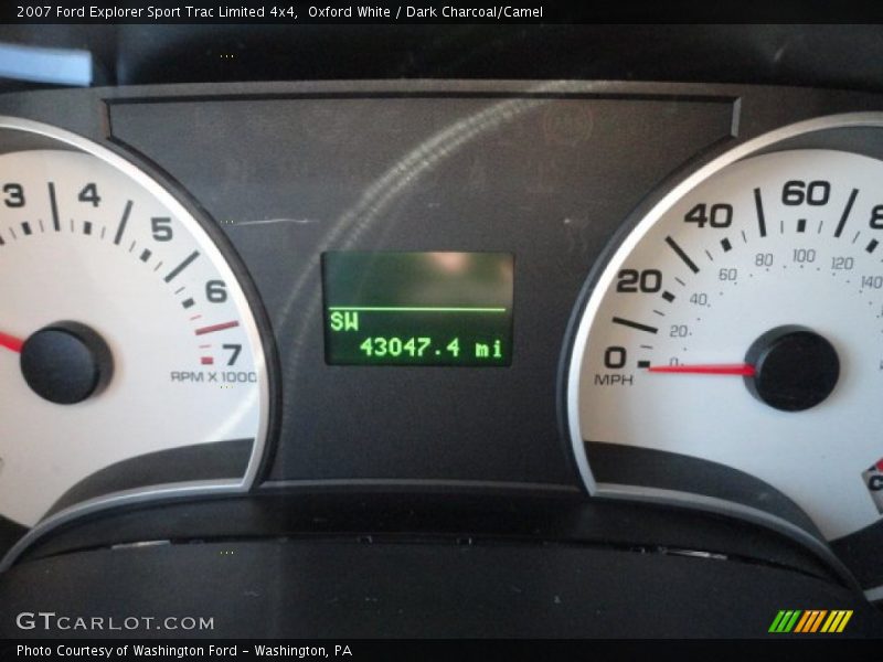 Oxford White / Dark Charcoal/Camel 2007 Ford Explorer Sport Trac Limited 4x4