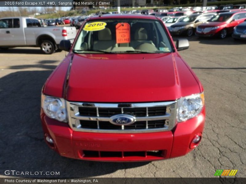 Sangria Red Metallic / Camel 2010 Ford Escape XLT 4WD