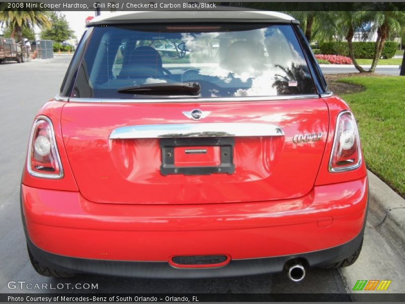 Chili Red / Checkered Carbon Black/Black 2008 Mini Cooper Hardtop