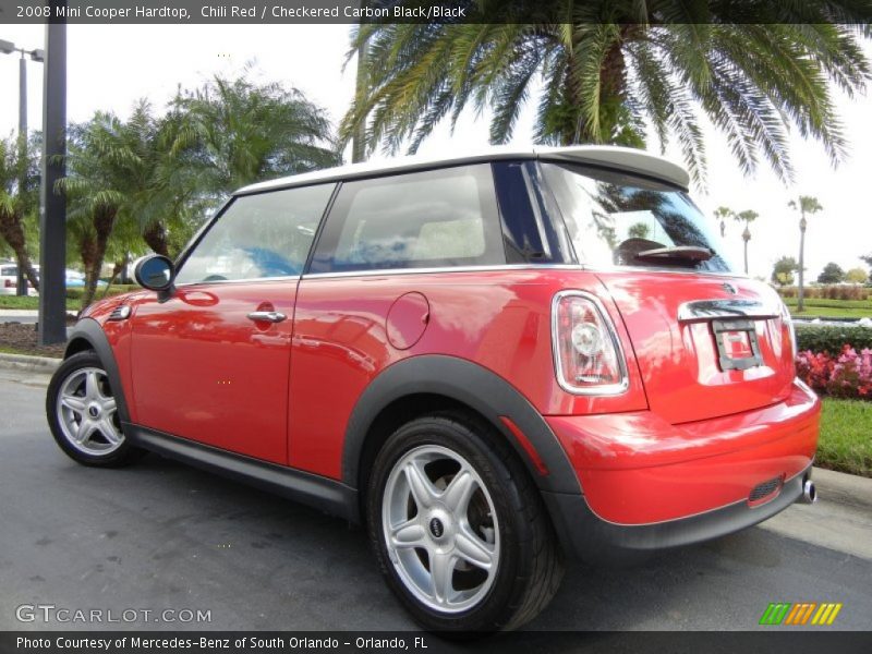 Chili Red / Checkered Carbon Black/Black 2008 Mini Cooper Hardtop
