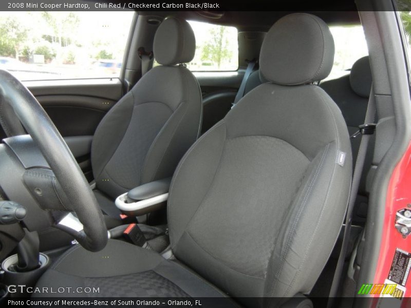 Chili Red / Checkered Carbon Black/Black 2008 Mini Cooper Hardtop