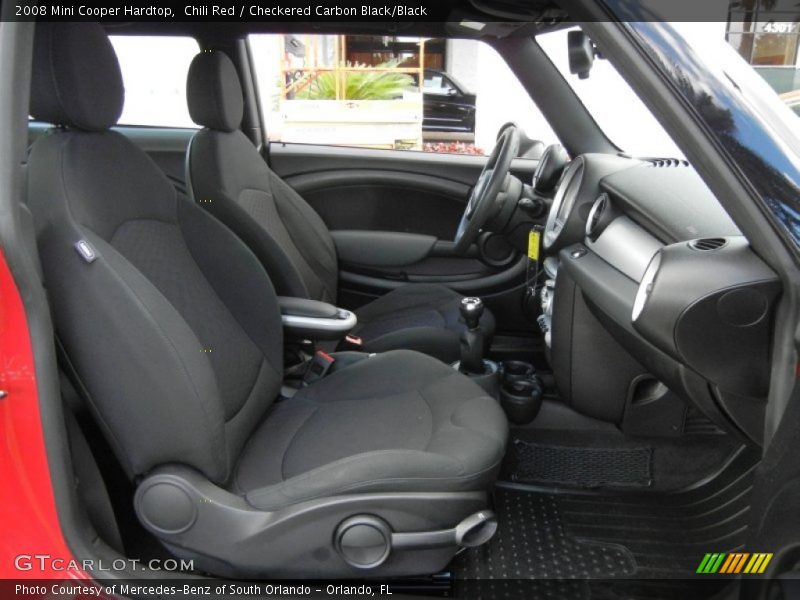 Chili Red / Checkered Carbon Black/Black 2008 Mini Cooper Hardtop
