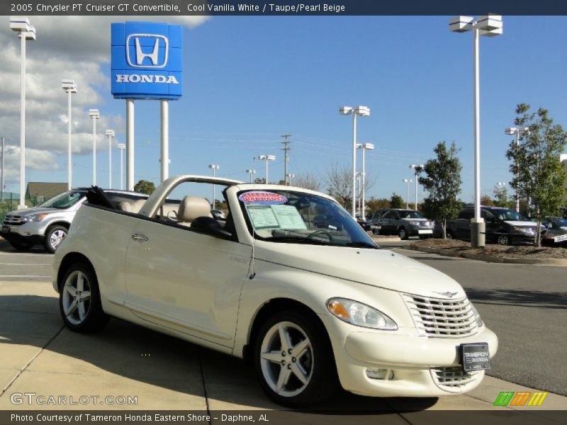 Cool Vanilla White / Taupe/Pearl Beige 2005 Chrysler PT Cruiser GT Convertible