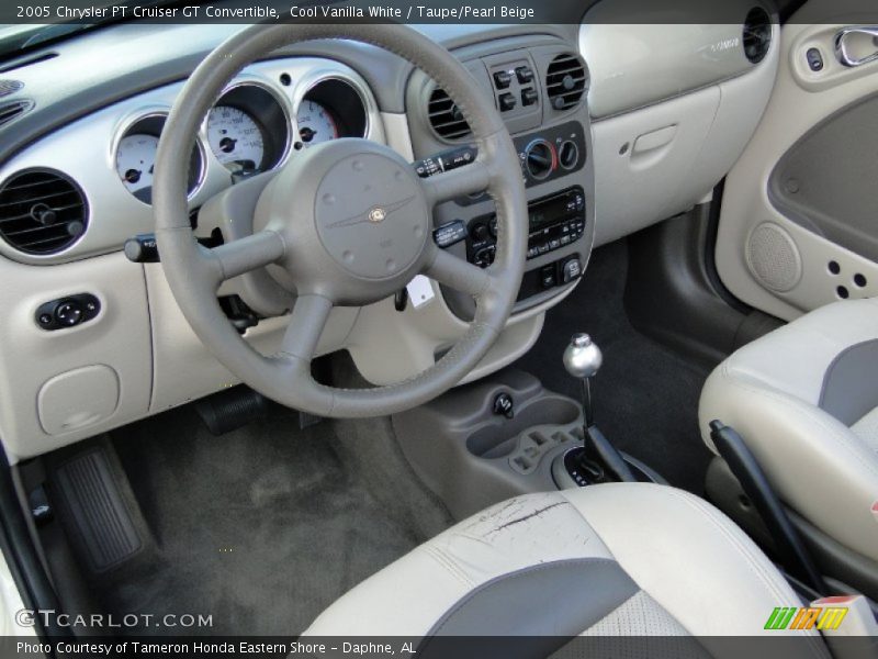 Cool Vanilla White / Taupe/Pearl Beige 2005 Chrysler PT Cruiser GT Convertible