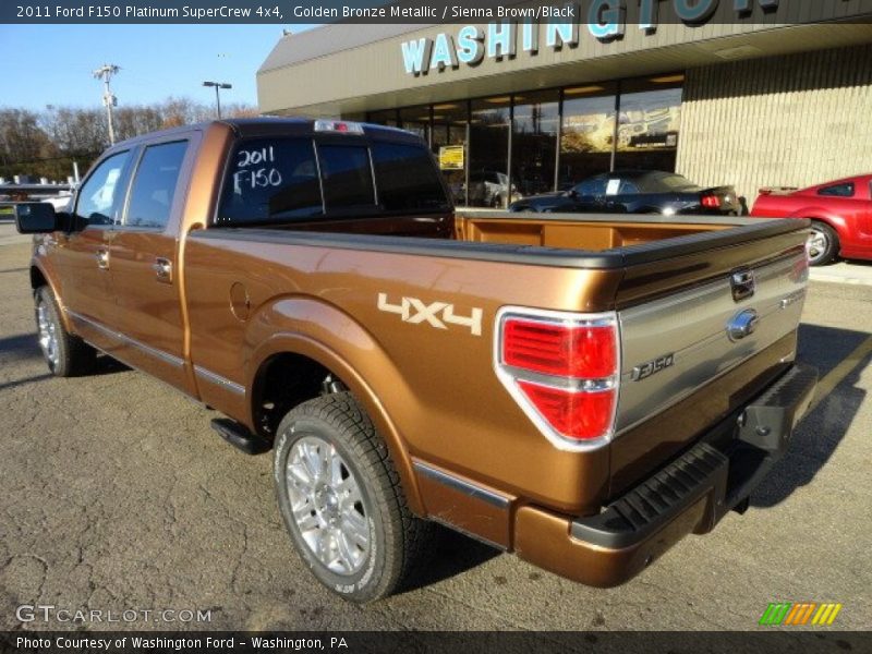 Golden Bronze Metallic / Sienna Brown/Black 2011 Ford F150 Platinum SuperCrew 4x4
