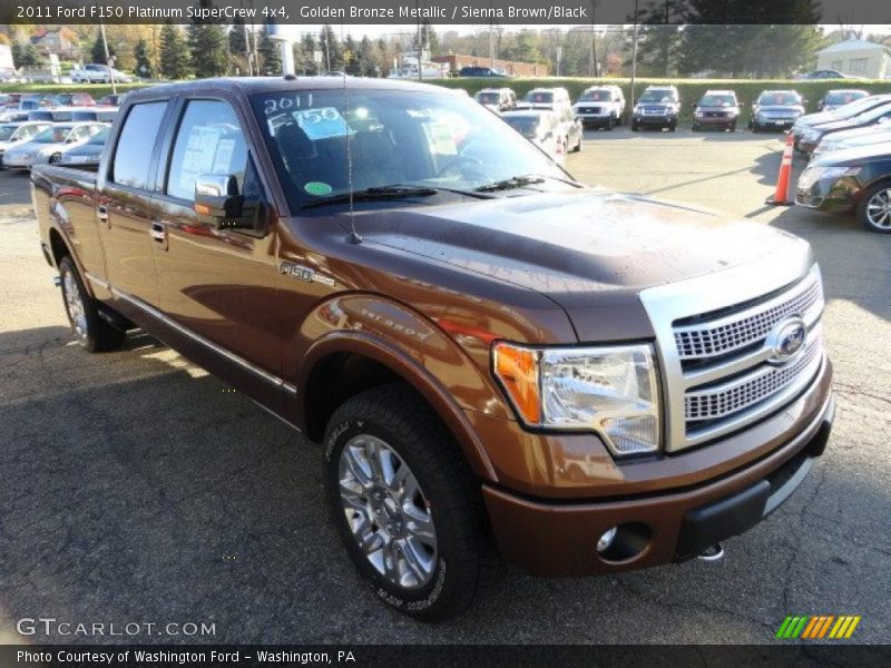 Golden Bronze Metallic / Sienna Brown/Black 2011 Ford F150 Platinum SuperCrew 4x4